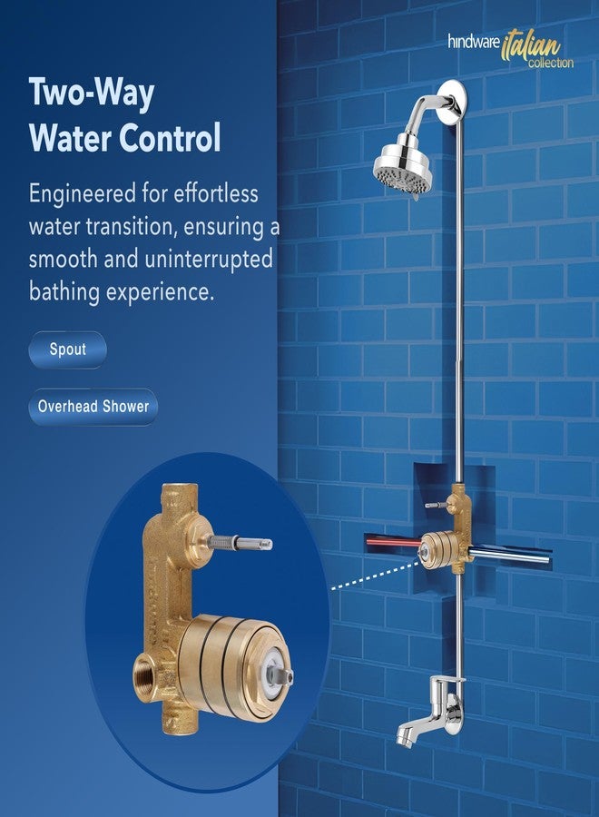 Hindware body of High Flow Single Lever Concealed Mixer & Diverter for Bath and Shower System w/o sleeve | Made of Brass | 12-year Warranty - Image 3